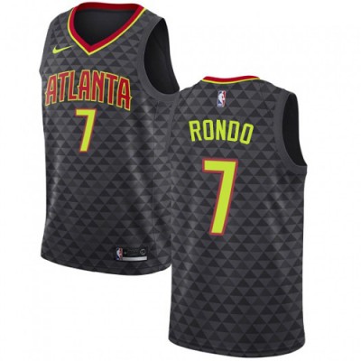 Nike Atlanta Hawks #7 Rajon Rondo Black Youth NBA Swingman Icon Edition Jersey